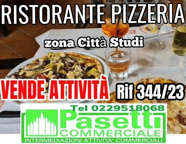 Ristorante Pizzeria, zona Città Studi, 50 posti interni ed esterni